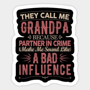 They call me grandpa gift Sticker